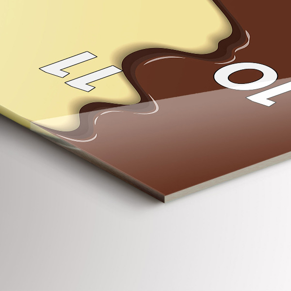 Orologio verticale in vetro Waffle e gelato