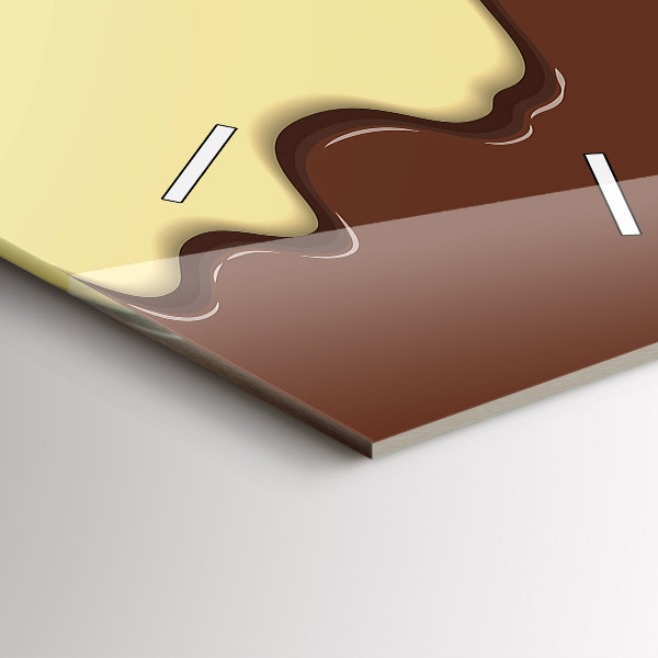 Orologio verticale in vetro Waffle e gelato