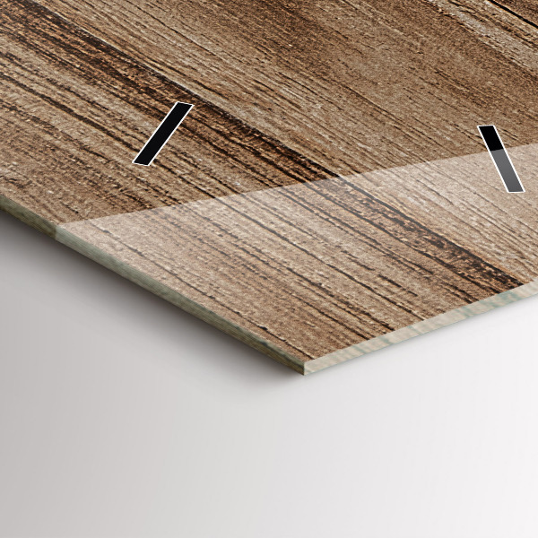 Orologio verticale in vetro Legno scuro