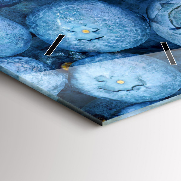 Orologio verticale in vetro Mirtilli e lamponi