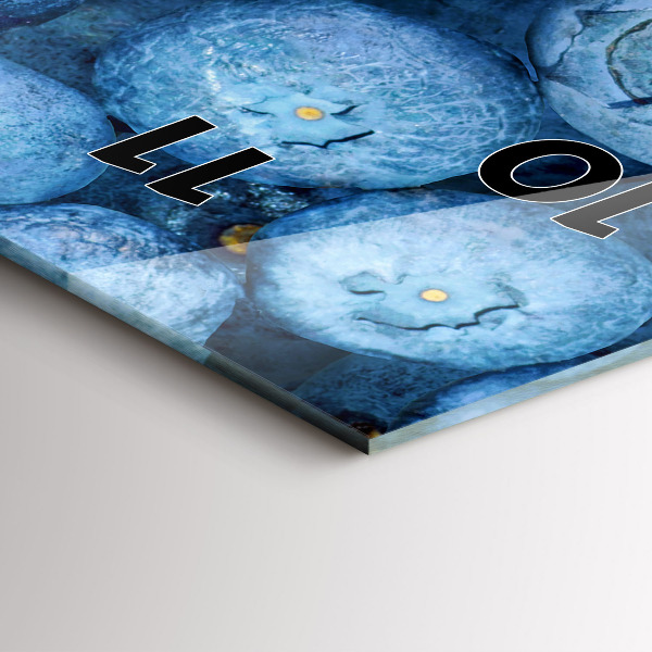 Orologio verticale in vetro Mirtilli e lamponi