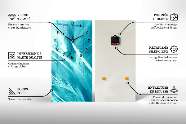 Orologio verticale in vetro Muro di pietra