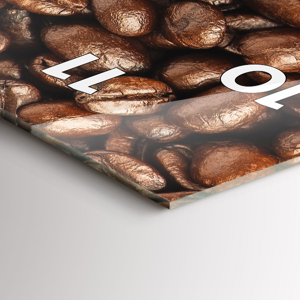 Orologio verticale in vetro Chicchi di caffè