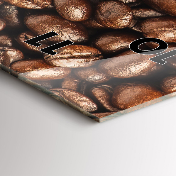 Orologio verticale in vetro Chicchi di caffè