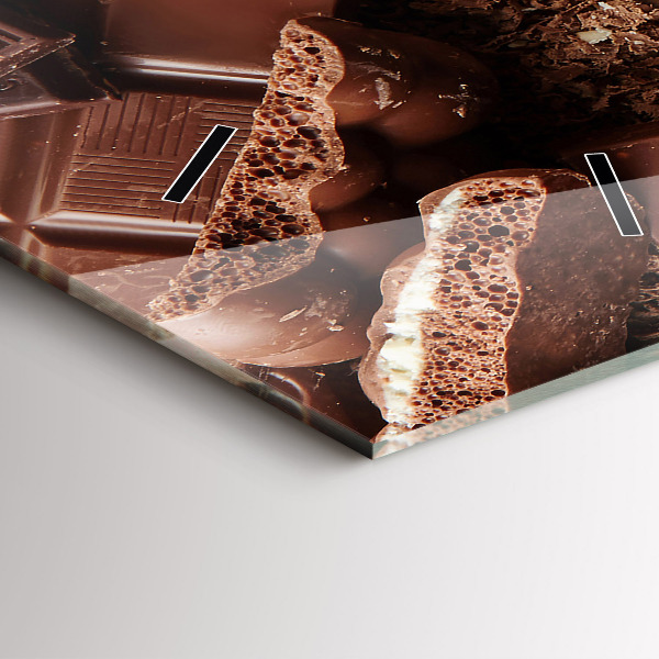 Orologio verticale in vetro Barrette di cioccolato