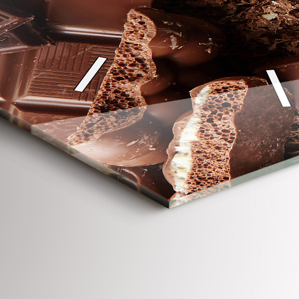 Orologio verticale in vetro Barrette di cioccolato