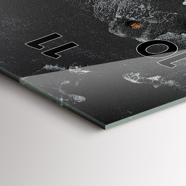 Orologio verticale in vetro Spezie sul bancone