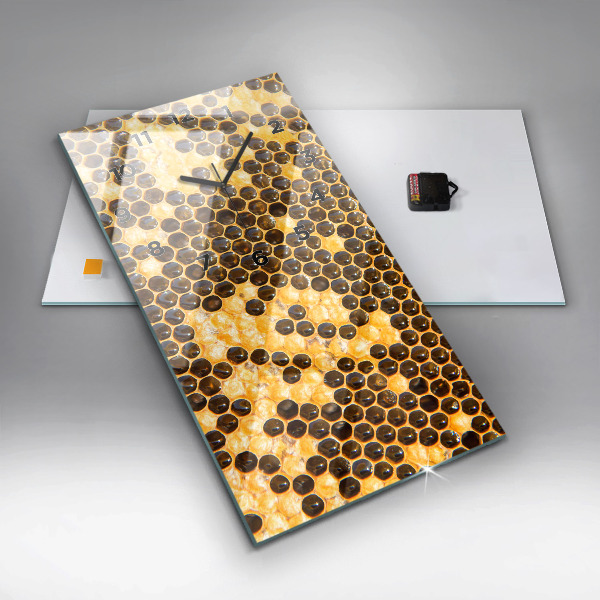 Orologio verticale in vetro Favo