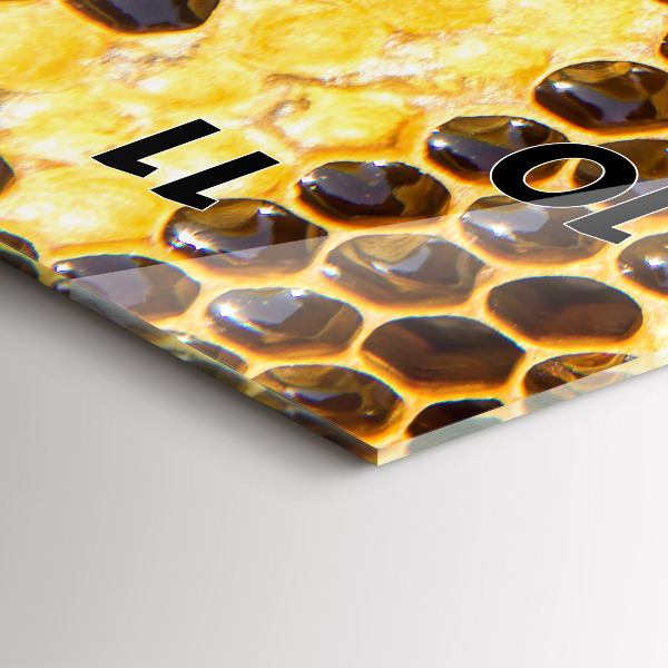 Orologio verticale in vetro Favo