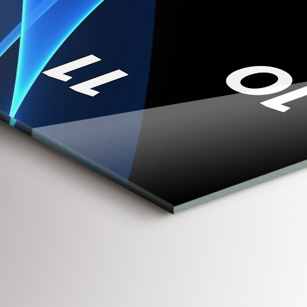 Orologio verticale in vetro Linee blu