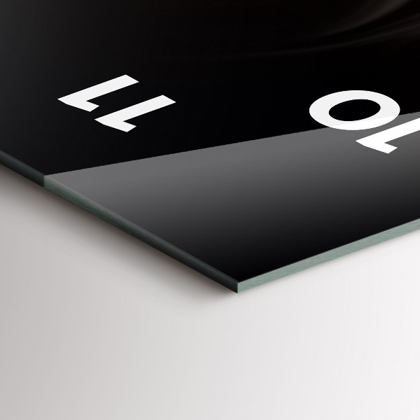 Orologio verticale in vetro Una tazza di caffè