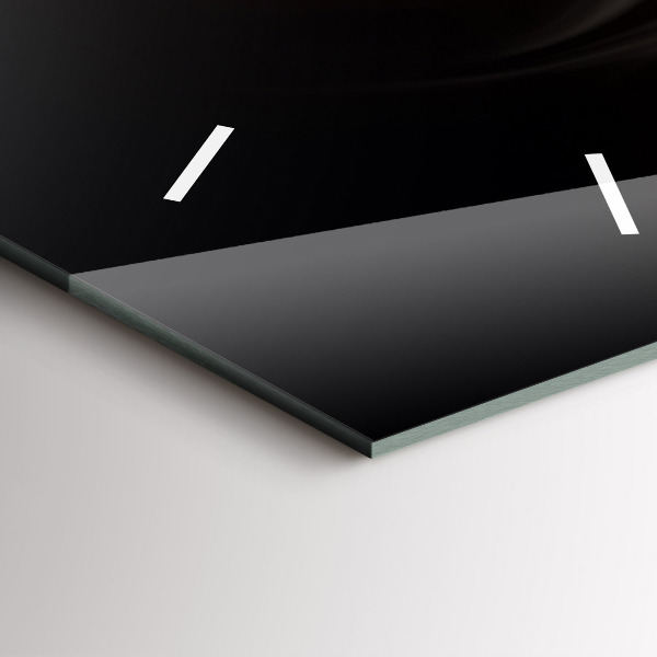 Orologio verticale in vetro Una tazza di caffè