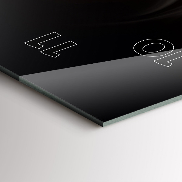 Orologio verticale in vetro Una tazza di caffè