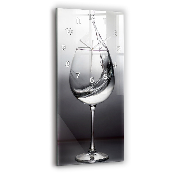Orologio verticale in vetro Bicchiere di vino