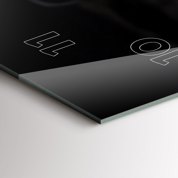 Orologio verticale in vetro Tazza e chicchi di caffè