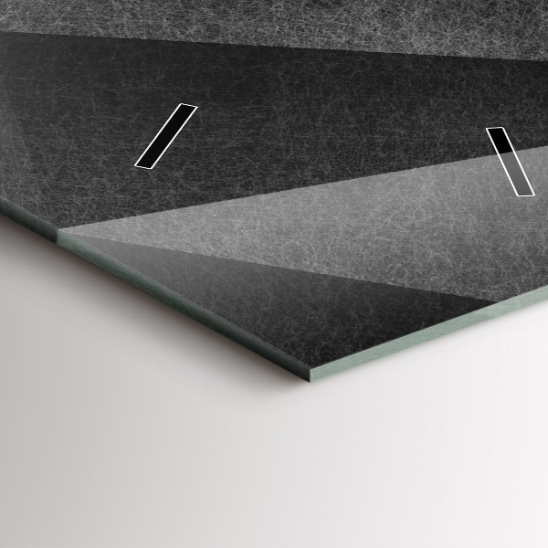 Orologio verticale in vetro Astrazione geometrica