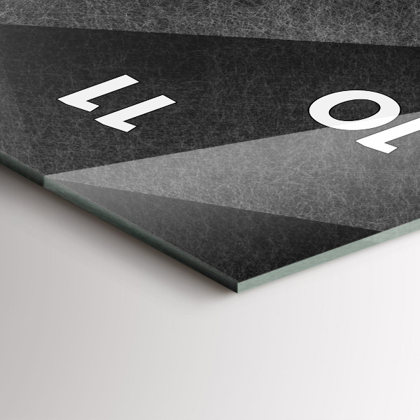 Orologio verticale in vetro Astrazione geometrica