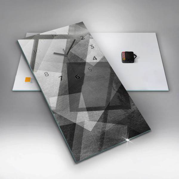 Orologio verticale in vetro Astrazione geometrica