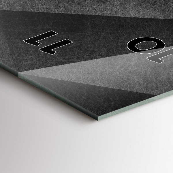 Orologio verticale in vetro Astrazione geometrica