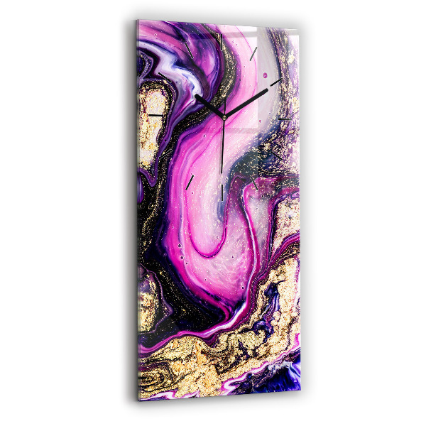 Orologio verticale in vetro Marmo astratto