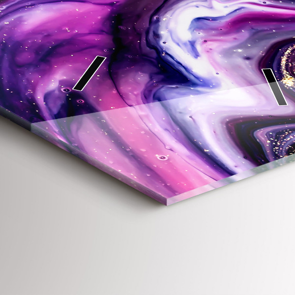 Orologio verticale in vetro Marmo astratto