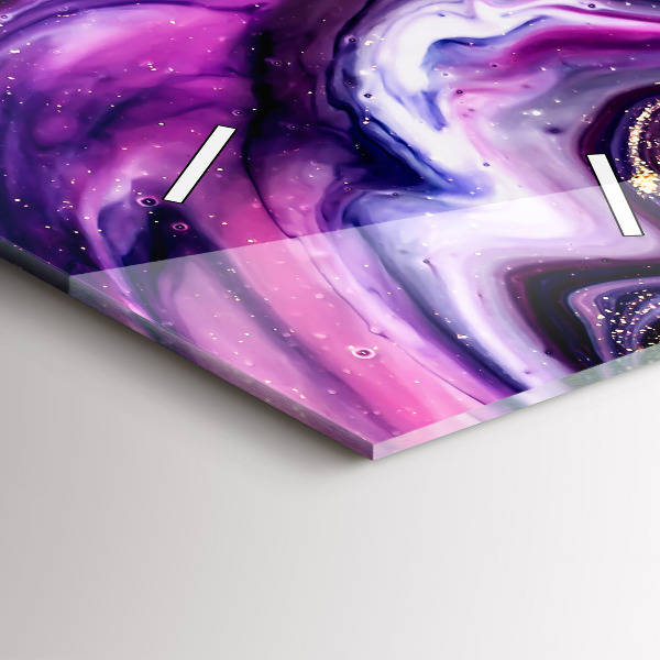 Orologio verticale in vetro Marmo astratto