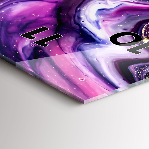 Orologio verticale in vetro Marmo astratto