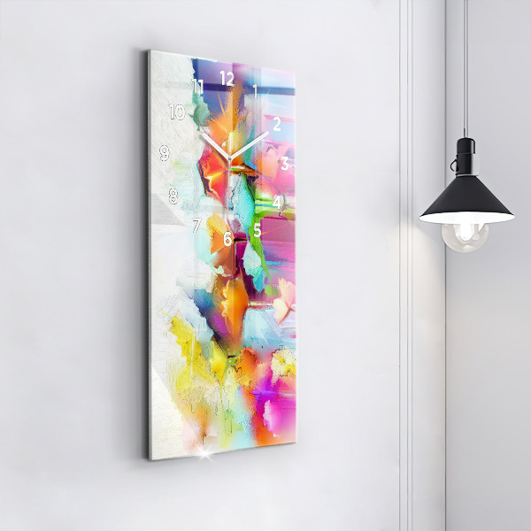 Orologio verticale Fiori astratti