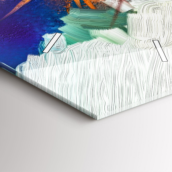 Orologio verticale Fiori astratti