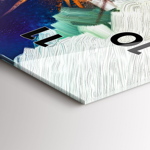 Orologio verticale Fiori astratti