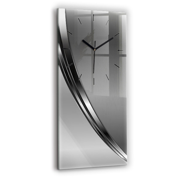 Orologio verticale in vetro Linee d'argento