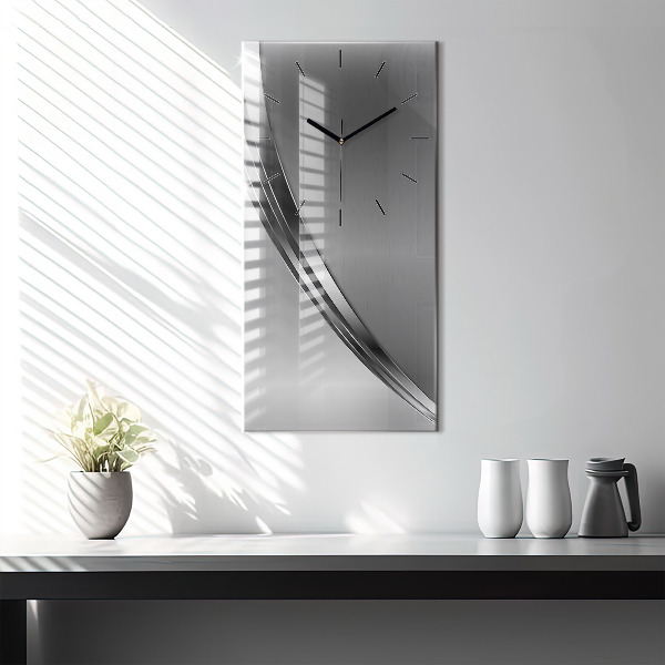 Orologio verticale in vetro Linee d'argento