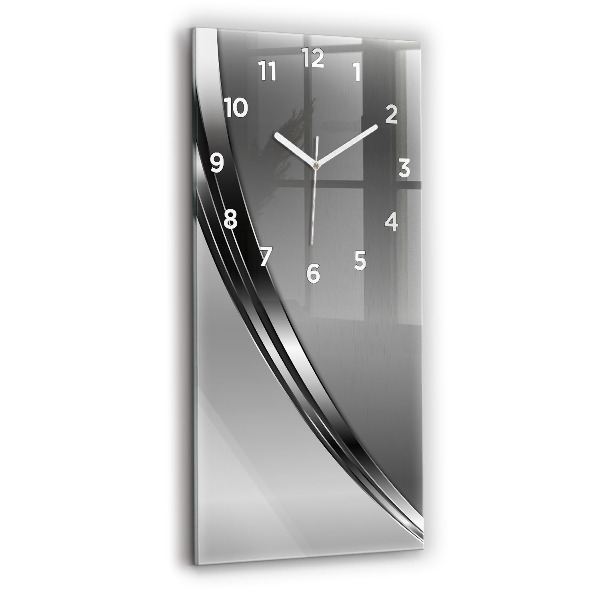 Orologio verticale in vetro Linee d'argento