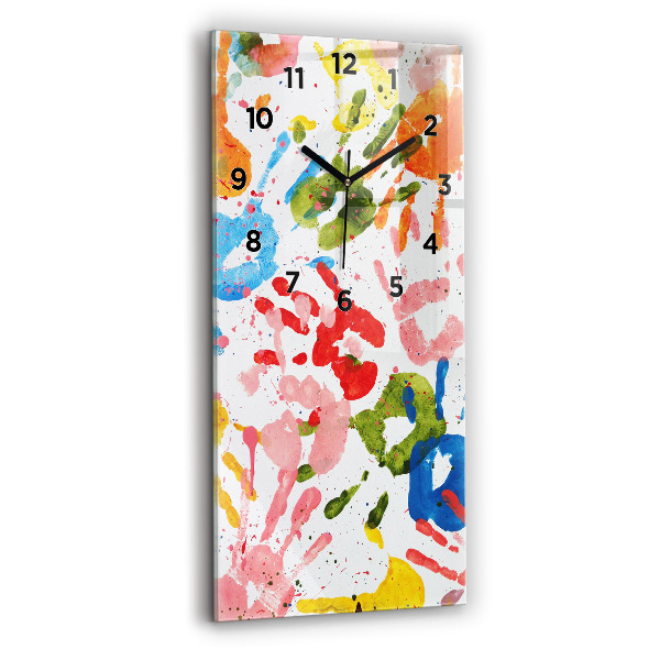 Orologio verticale Impronte di mani di bambini