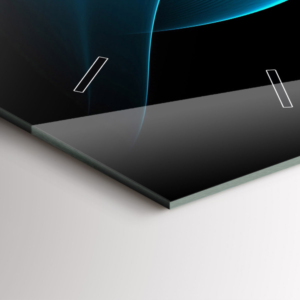 Orologio verticale in vetro Astrazione blu