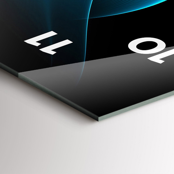 Orologio verticale in vetro Astrazione blu