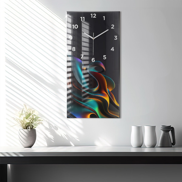 Orologio verticale in vetro Onda futuristica