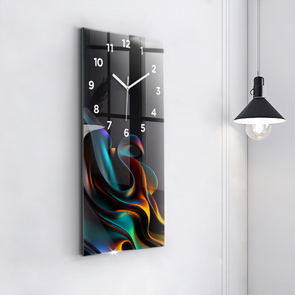 Orologio verticale in vetro Onda futuristica