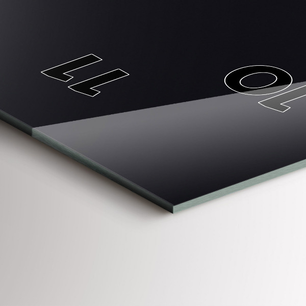 Orologio verticale in vetro Onda futuristica