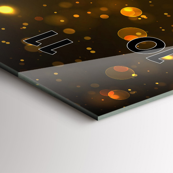 Orologio verticale in vetro Polvere d'oro