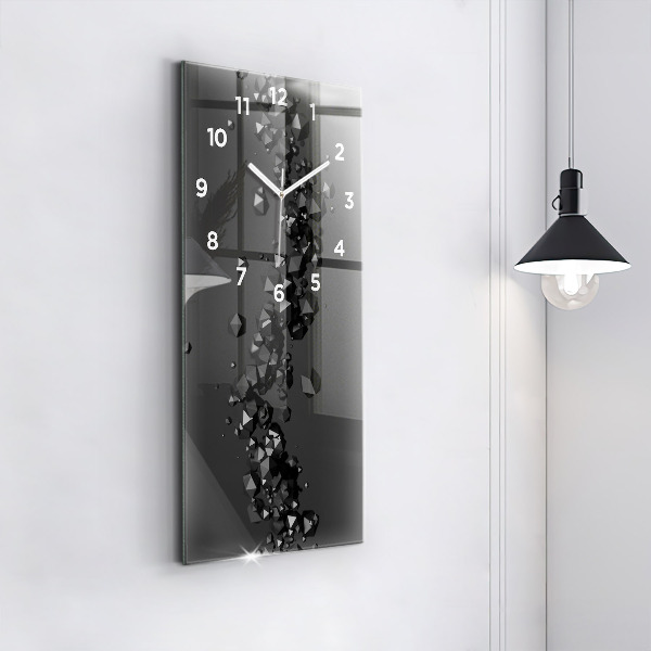 Orologio verticale Astrazione nera