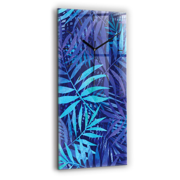 Orologio verticale Foglie blu
