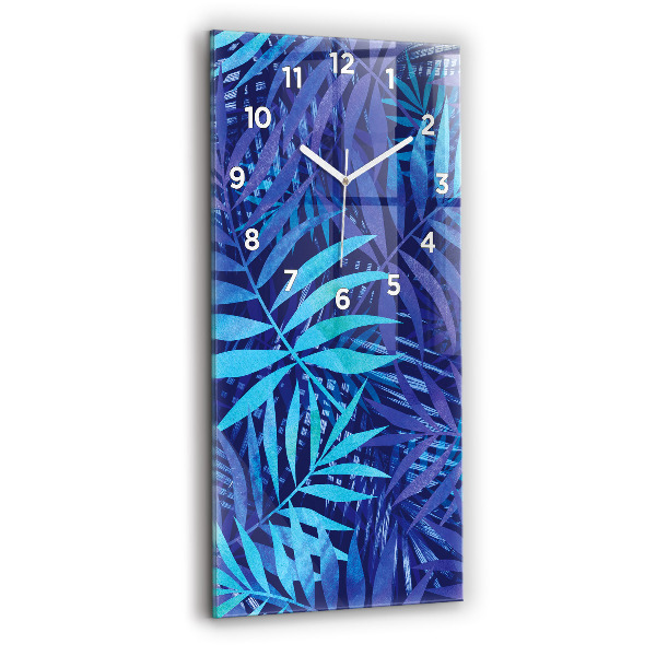 Orologio verticale Foglie blu