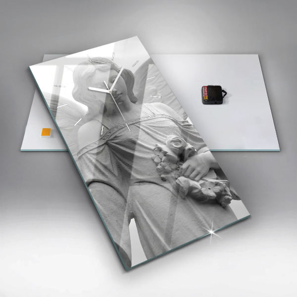 Orologio verticale Scultura di un vecchio angelo