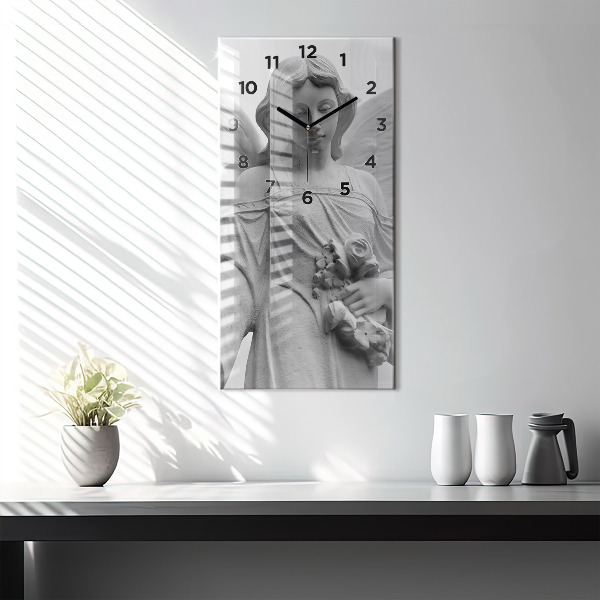 Orologio verticale Scultura di un vecchio angelo