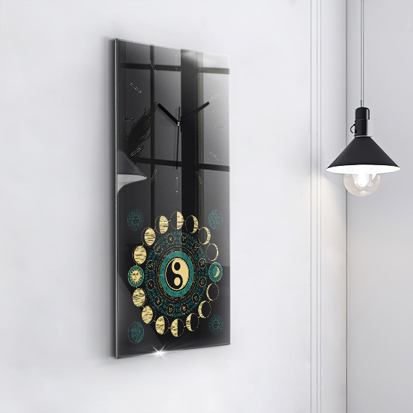 Orologio verticale in vetro Fasi lunari