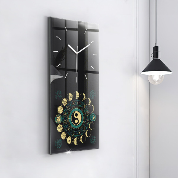 Orologio verticale in vetro Fasi lunari