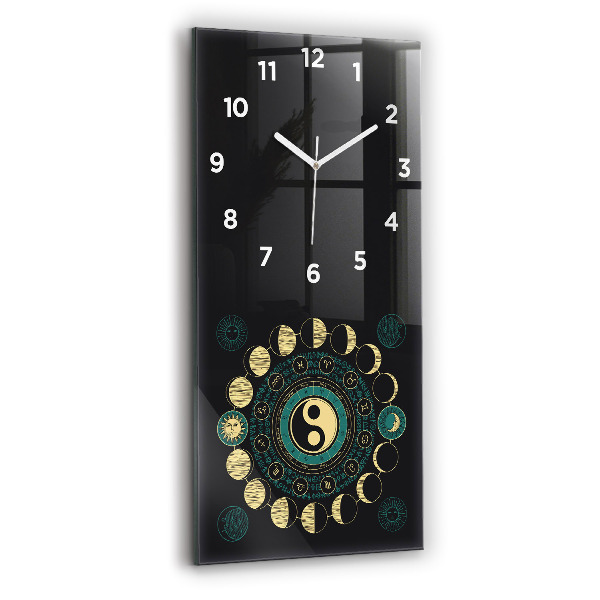 Orologio verticale in vetro Fasi lunari