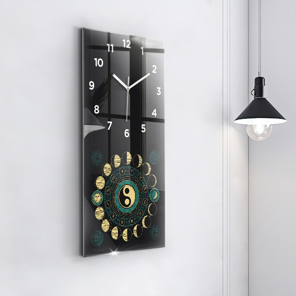 Orologio verticale in vetro Fasi lunari