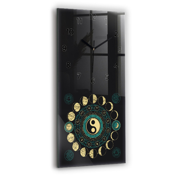 Orologio verticale in vetro Fasi lunari